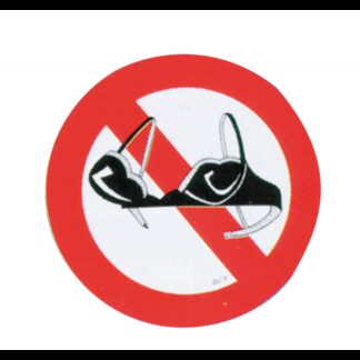 ERREGRAFICA Tabelle e Bandiere Adesive DIVIETO REGGISENO