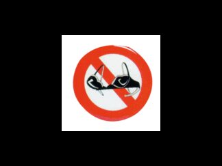 ERREGRAFICA Tabelle e Bandiere Adesive DIVIETO REGGISENO RILIEVO