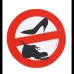 ERREGRAFICA Tabelle e Bandiere Adesive DIVIETO SCARPE