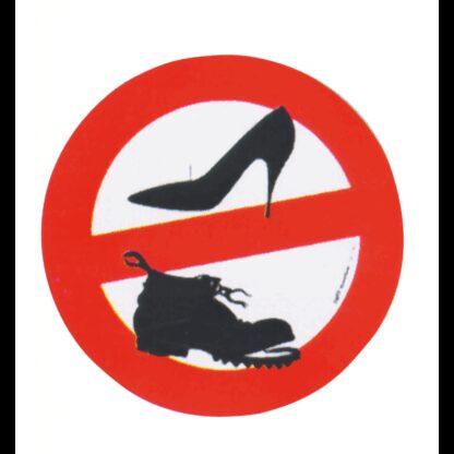 ERREGRAFICA Tabelle e Bandiere Adesive DIVIETO SCARPE
