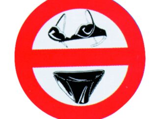 ERREGRAFICA Tabelle e Bandiere Adesive DIVIETO SLIP-REGGISENO