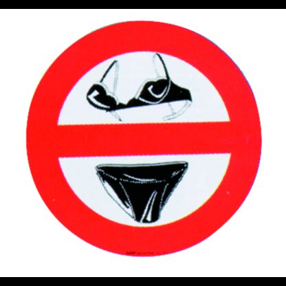 ERREGRAFICA Tabelle e Bandiere Adesive DIVIETO SLIP-REGGISENO
