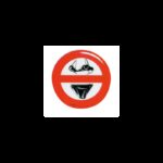 ERREGRAFICA Tabelle e Bandiere Adesive DIVIETO SLIP-REGGISENO RILIEVO