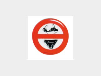 ERREGRAFICA Tabelle e Bandiere Adesive DIVIETO SLIP-REGGISENO RILIEVO