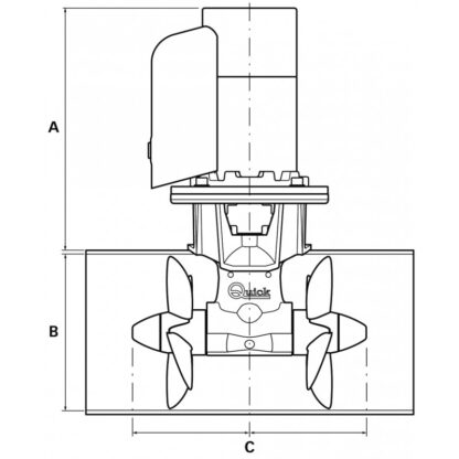 QUICK Eliche di Manovra Quick ELICA BTQ 185-85kg 12V - immagine 2