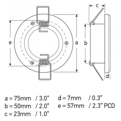 HELLA MARINE Faretti e Plafoniere a Led EUROLED 75 ACCIAIO INOX LUCE RGBW - immagine 2