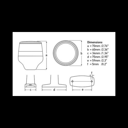 HELLA MARINE Asta con Fanale NAVILED 360 COMPACT ASTA NERO - immagine 3