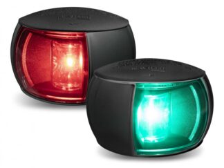 HELLA MARINE Fanali di Via a LED < 50 M. FANALE NERO LENTE TRASPARENTE ROSSO