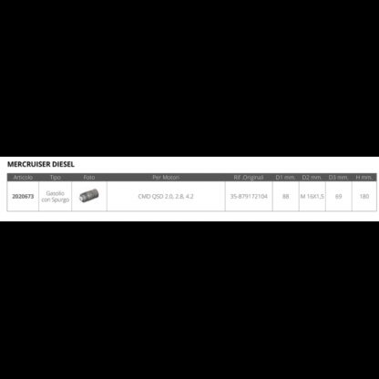 Filtri per Motori Mercruiser Diesel FILTRO GAS.MERCRUISER 35-879172104 - immagine 3