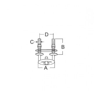 MARINE TOWN Accessori per trainabili e sci GANCIO TRAINO SCI INOX