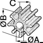 Girante JOHNSON V4/V6 52.300.33 Cef marine