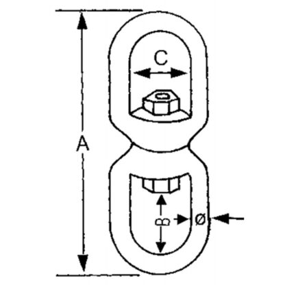 Girelle GIRELLA INOX OCCHIO-OCCHIO Ø MM.6 - immagine 2