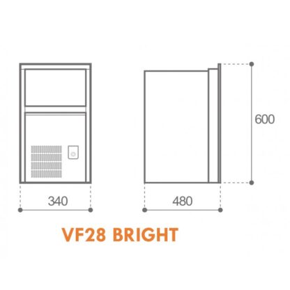 VITRIFRIGO Fabbricatori di Ghiaccio Vitrifrigo ICE MAKER VF28 BRIGHT PLUS - immagine 2