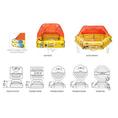 PLASTIMO Zattere Plastimo ZATTERA TRANSOCEAN 8P RIGIDA <24H - immagine 2
