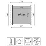 CASETTE IN ABETE GREZZO CASETTA GILDA CM 200X200