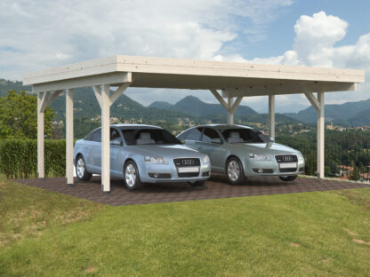 PERGOLE GAZEBO E CARPORT CARPORT DOPPIO CON COPERTURA