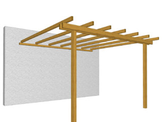 PERGOLE GAZEBO E CARPORT PERGOLA ADDOSSATA 400X300