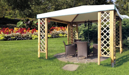 PERGOLE GAZEBO E CARPORT GAZEBO CAPRI 360X300 CON GRIGLIATI