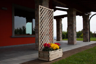 GRIGLIATI E FIORIERE COMPOSIZIONE ORCHIDEA CM. 120