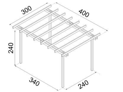 PERGOLE GAZEBO E CARPORT PERGOLA AUTOPORTANTE 300x400 - immagine 7