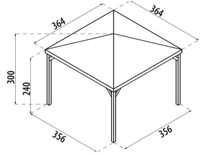 PERGOLE GAZEBO E CARPORT GAZEBO ISCHIA 360X360 SENZA GRIGLIATI - immagine 2