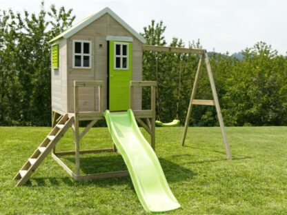GIOCHI BAMBINI CASETTA BAMBY SU PALAFITTA CON ALTALENA