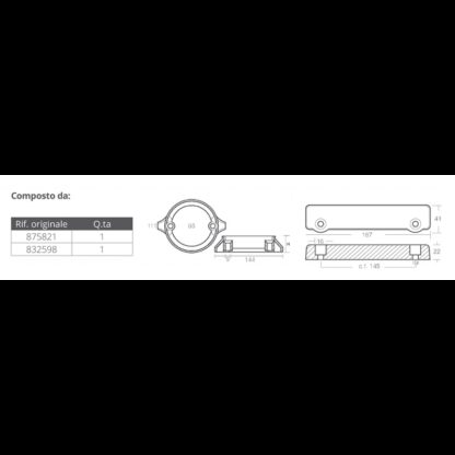 TECNOSEAL KIT Anodi Alluminio KIT ALLUMINIO VOLVO 280 DUAL PROP - immagine 2
