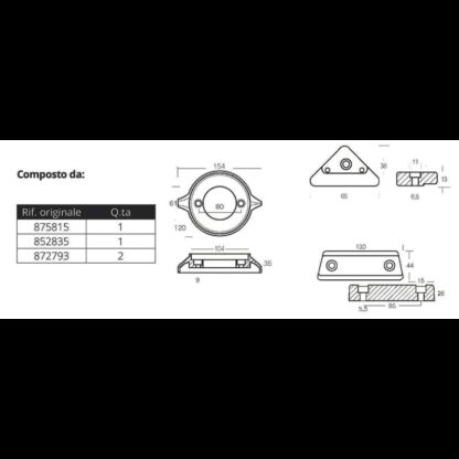 TECNOSEAL KIT Anodi Alluminio KIT ALLUMINIO VOLVO 290 C - immagine 2