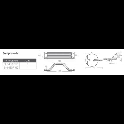 TECNOSEAL KIT Anodi Alluminio KIT ALLUMINIO YAMAHA 150-200 HP - immagine 2