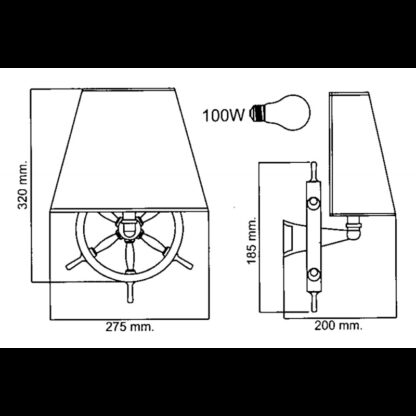 FORESTI Lampade elettriche OLD NAVY LAMPADA CON TIMONE - immagine 2