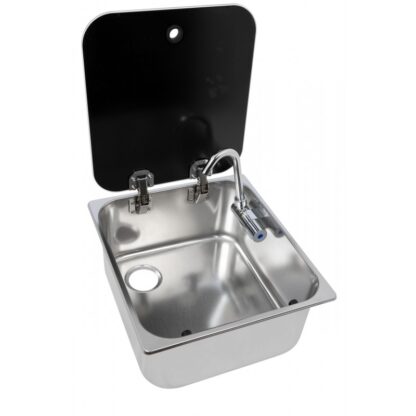 NAVYLOAD Lavelli, Pilette Scarico LAVELLO+COPERCHIO VETRO E RUBINETTO - immagine 2
