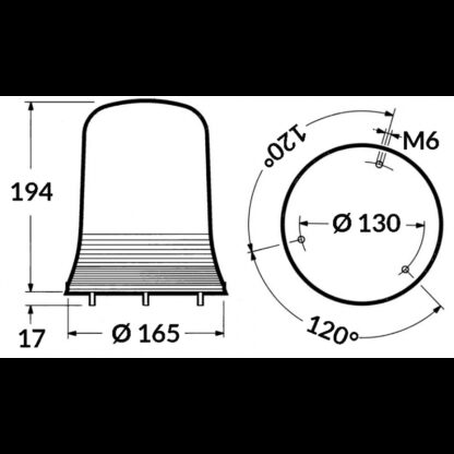 Luce rotante LUCE FLASH BLU  24V - immagine 2