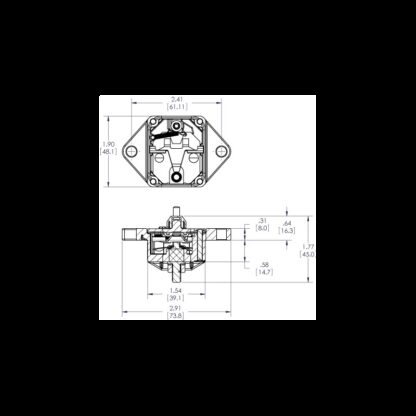 BLUE SEA Fusibili, Portafusibili MAGNETOTERMICO AD INCASSO 100A - immagine 2