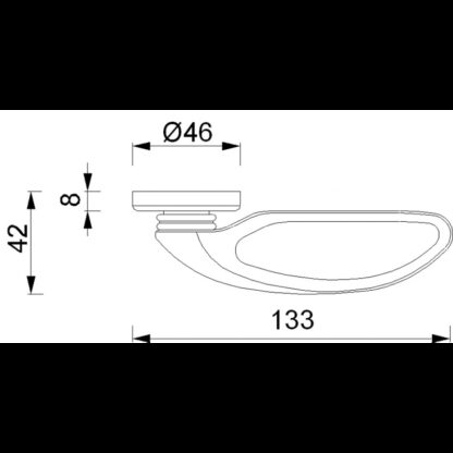 FORESTI Serrature Porte e Maniglie MANIGLIA OTTONE CROMATO - immagine 2
