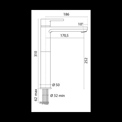 FORESTI Rubinetti MISCELATORE ALTO LAVABO ARENA - immagine 2