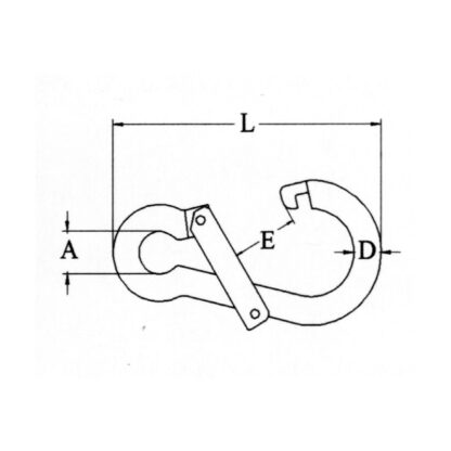 Moschettoni MOSCHETTONE INOX Ø MM.8 AP. TRASV. - immagine 2