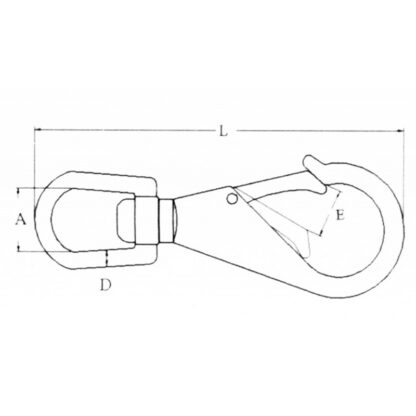 Moschettoni MOSCHETTONE INOX MM.100 - immagine 2