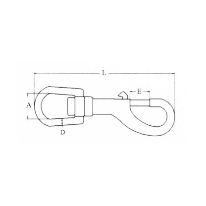 Moschettoni MOSCHETTONE INOX MM.80 - immagine 2