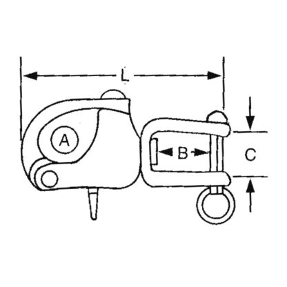 Moschettoni MOSCHETT.SPINNAKER C/GRILLO MM.70 - immagine 2