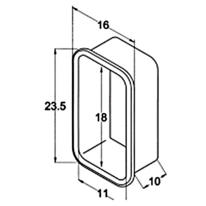 CAN SB Nicchie e Contenitori per Doccette NICCHIA IN ASA MM.235 X 160 C/SPORT - immagine 2