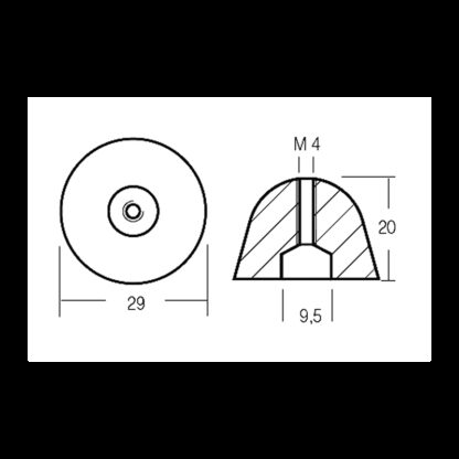 TECNOSEAL Anodi Volvo Penta OGIVA PER BOW THRUST - immagine 2