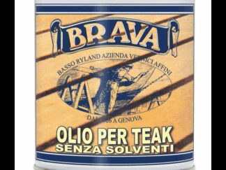BRAVA Impregnante e Vernici per Legno OLIO PER TEAK ALL'ACQUA LT.0,75
