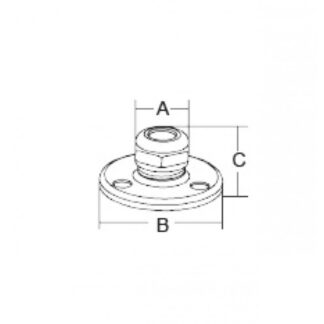 MARINE TOWN Passacavi in Acciaio, Ottone, Nylon PASSACAVO INOX 316 MM.22