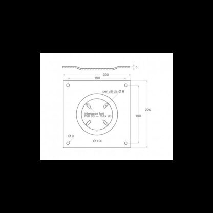 BARKA Tavoli e Supporti per Tavoli PIANO APPOGGIO MM.220X220 - immagine 2