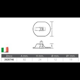TECNOSEAL Anodi Yanmar PIASTRA MOTORI YANMAR