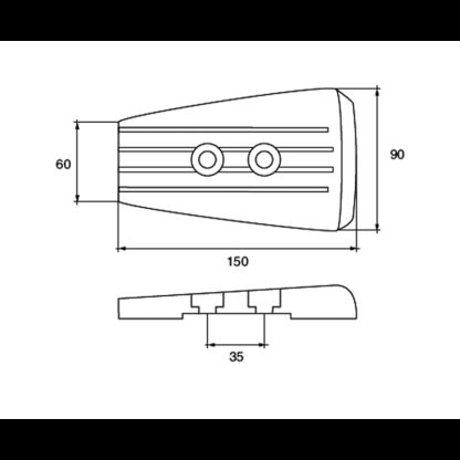 TECNOSEAL Anodi Volvo Penta PIASTRA PIEDE POPPIERO SX-A/DPS-A - immagine 2