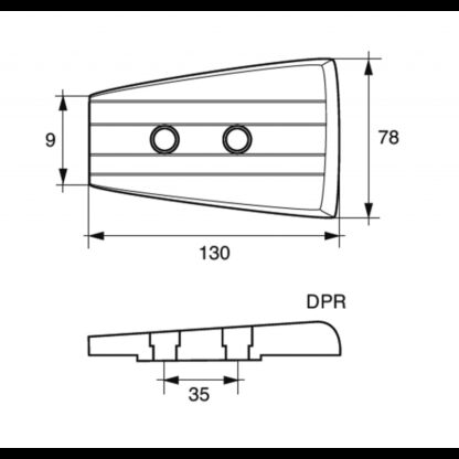 TECNOSEAL Anodi Volvo Penta PIASTRA IN ZINCO PIEDE POPPIERO DPR - immagine 2