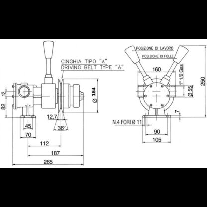 ANCOR Pompe Raffredamento Motore POMPA PM40F C/FRIZIONE - immagine 2