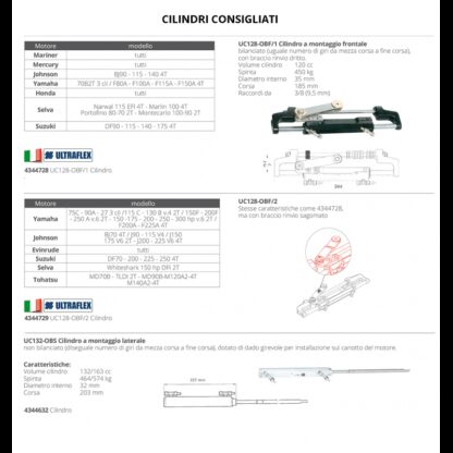 ULTRAFLEX Timonerie Idrauliche Ultraflex POMPA UP33R - immagine 3