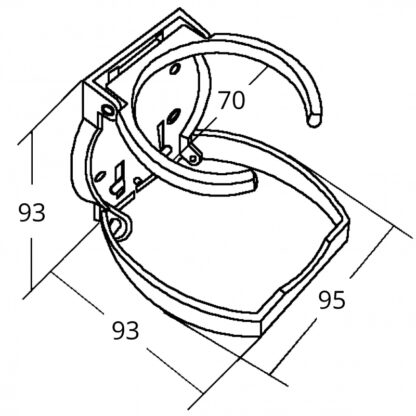 MARINE TOWN Portabicchieri PORTABICCHIERE INOX/PVC - immagine 3